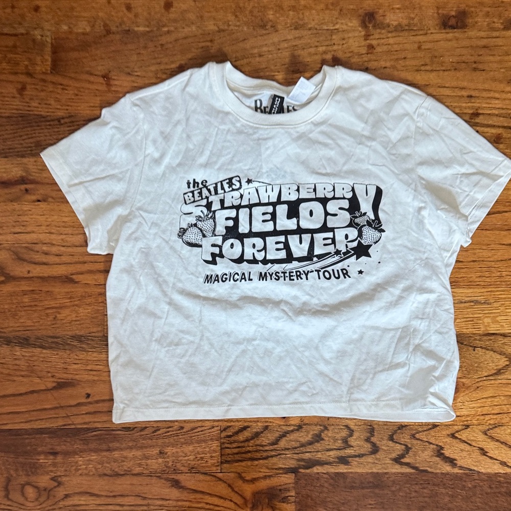 The Beatles White 'Strawberry Fields Forever'  Tee